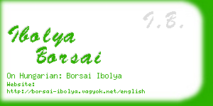 ibolya borsai business card